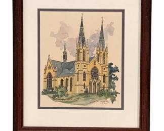 39 - Framed Print, signed - 16 x 12.5
