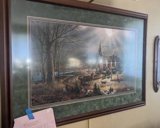 Custom framed God Shed His Grace on Thee By Terry Redlin