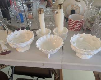 Fenton Hobnail Milk Glass