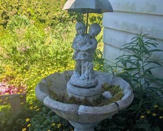 Concrete garden fountain 