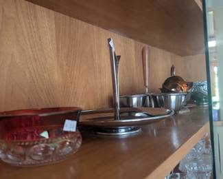 MCM stainless serving pieces