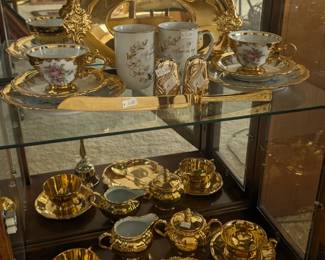 Vintage gold tea set