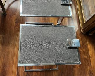 Restoration Hardware Franz Shagreen drink tables