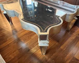 Uttermost Elara quatrefoile mirrored table. 36w x 50l x 20h
