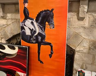 Printed canvas equestrian art