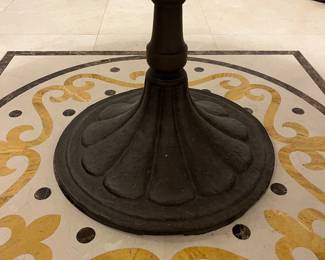 Restoration Hardware 20th Century Chrysanthemum Brasserie Table - black iron base – 40” round x 30” high 