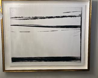 abstract art in gold frame