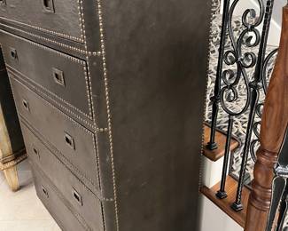 5 drawer dresser with nailhead trim – 36w x 50h x 18.25d