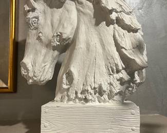 Plaster horse head – 18h x 13w