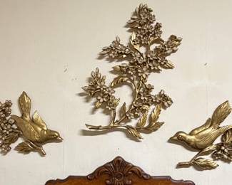 Syroco Birds and Dogwood Flower Branch