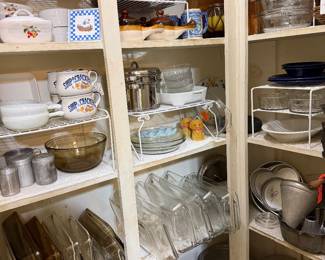 So many baking dishes, pots and pans & Cookie Sheets 