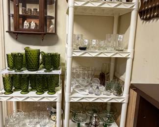 Whitehall Avacado Green Pitcher & Water Glasses
