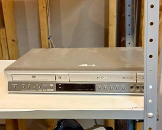 silver Toshiba DVD/VCR Combo player
