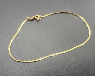 14K Gold Serpentine Flat S-Link Bracelet