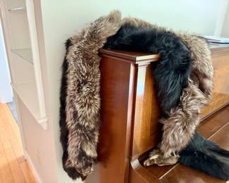 (2) Vintage Fur Scarves