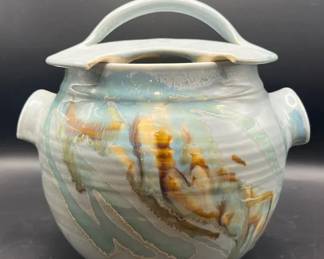 Southwestern Style Art Pottery Soup Tureen with Lid & Ladle