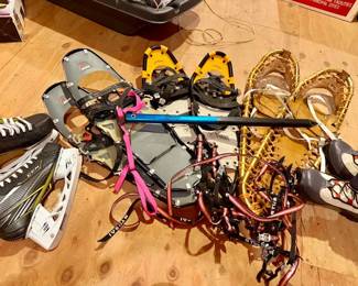 Winter Sporting Equipment Lot Feat Sherpa Snow Claw Snow Shoes