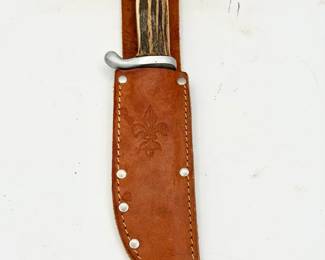 vintage Wenger knife with Stag Handle And Sheath