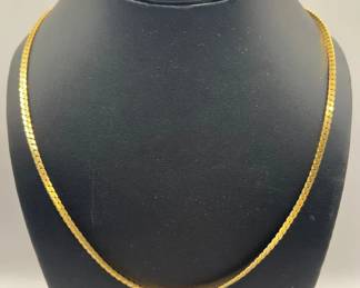 14K Gold Curb Link Necklace — 14.75 Grams