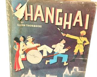 Rare Vintage Book "Shanghai" by author Ellen Thorbecke, featuring illustrations by Austrian artist F
