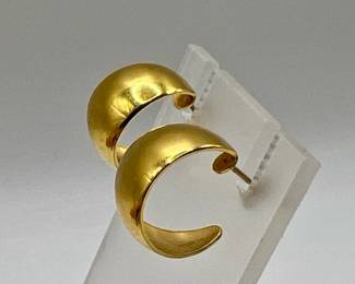 14K Gold Classic Hoop Earrings