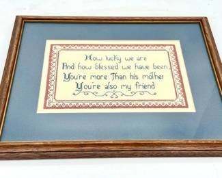 Cross Stitch In Frame