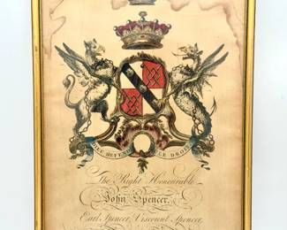 Vintage Framed Heraldic Art