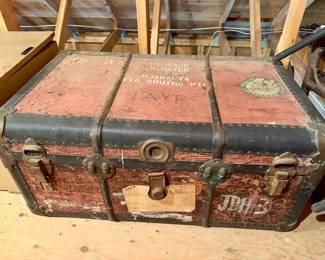 vintage steamer trunk
