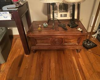 Small wooden storage box