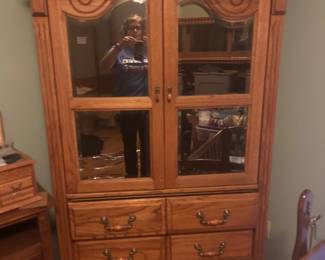 Solid oak armoire 