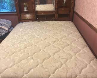 Queen size bed with box spring and headboard $100