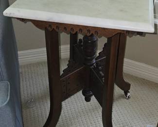Eastlake Marble Top Side Table