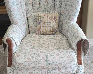 Front View of Wingback Chair
