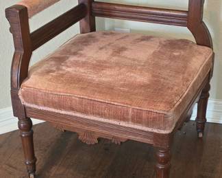 Antique Walnut Corner Chair