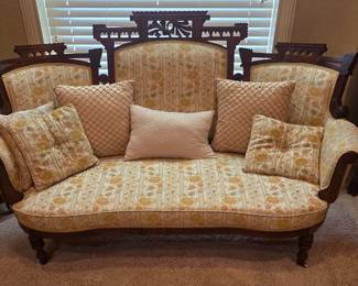 Eastlake Antique Parlor Settee