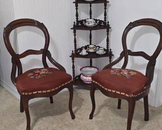 Victorian Set of 2 Parlor Chairs