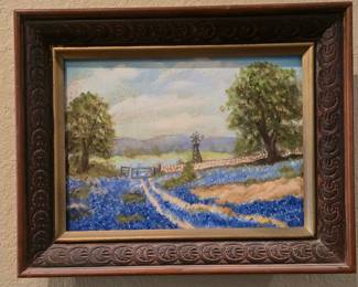Blue Bonnet Painting by Inez Joedan