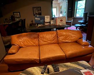 Leather couch (has matching arm chair, loveseat, ottoman)