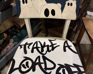 Local artist designed/painted chair