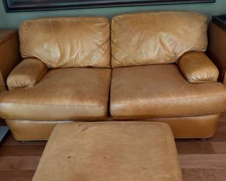 Leather loveseat (has matching couch and chair)
