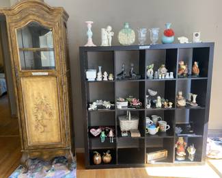 Bar Hutch 22" wide x 15" deep x 76" high plus collectibles