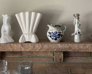 Anniversary clock, Gladiola vase, Wheeling pottery "LaBelle" (1894)