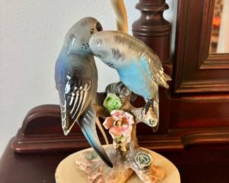 Pair of lovebird lamps