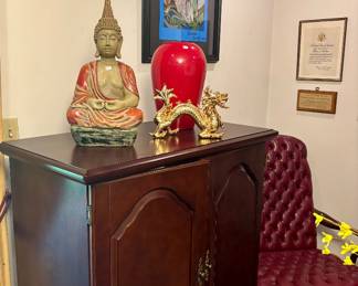Buddha, Dragon, Vase, Artwork