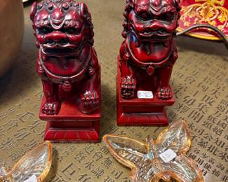 Foo Dogs Resin & Jeanette Marigold Butterfly