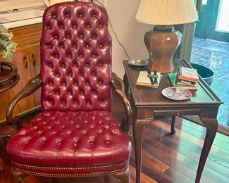 Pair of Ethan Allen Leather Chairs.