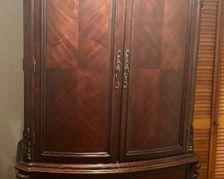 Ornate Cabinet Over Three Drawers