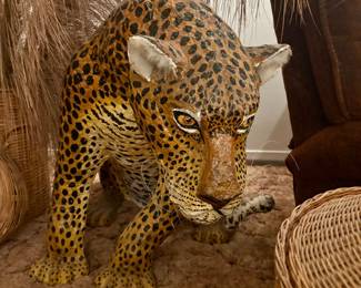 Regional Artist, Papier Mache' Leopard