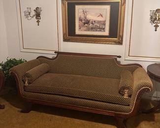 Duncan Phyfe Sofa and Artwork