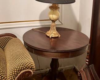 Drum Table Mahogany